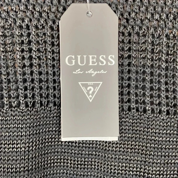NWT Guess Black Open Knit Dolman Sleeve Top Size XS - Picture 9 of 9